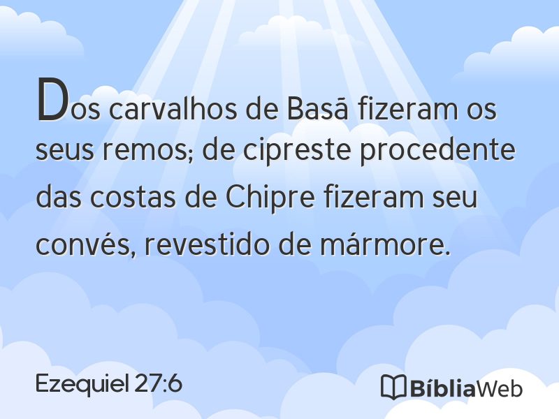 Ezequiel 27:6 em imagem para compartilhar