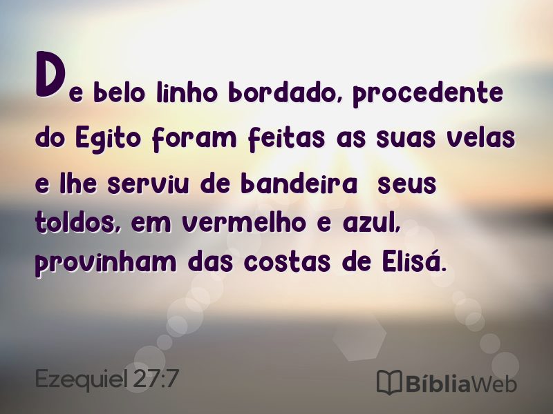 Ezequiel 27:7 em imagem para compartilhar