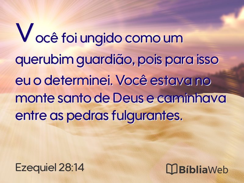 Ezequiel 28:14 em imagem para compartilhar