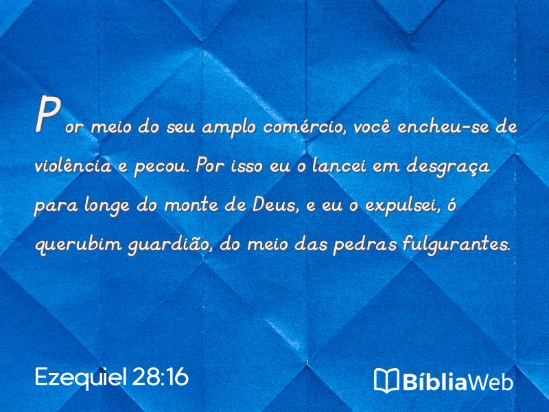 Ezequiel 28:16 em imagem para compartilhar