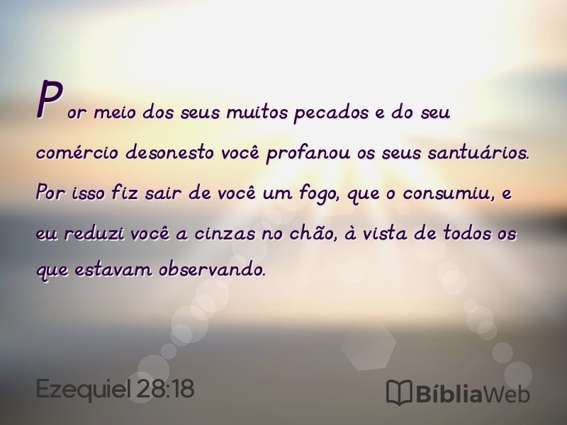 Ezequiel 28:18 em imagem para compartilhar