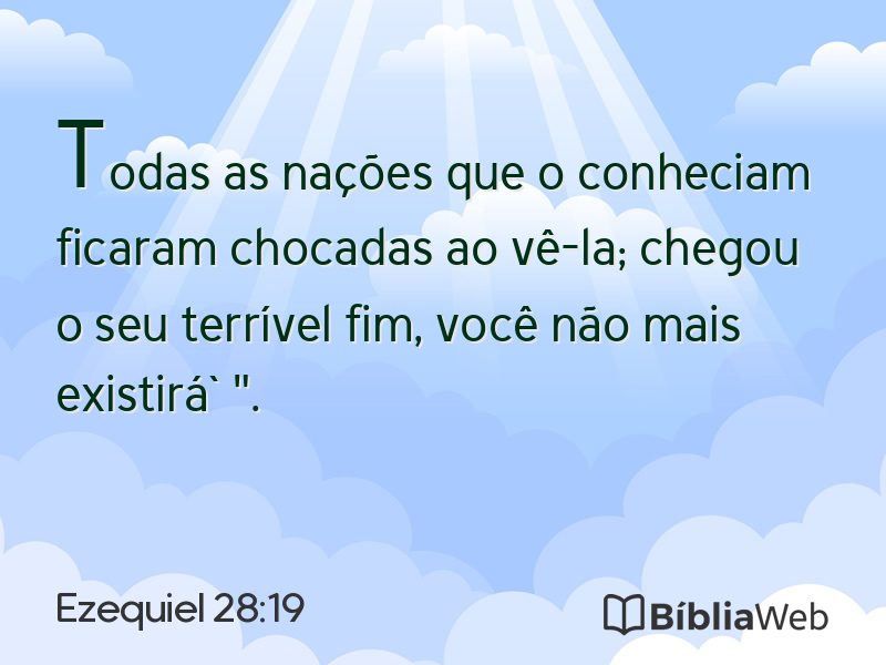 Ezequiel 28:19 em imagem para compartilhar