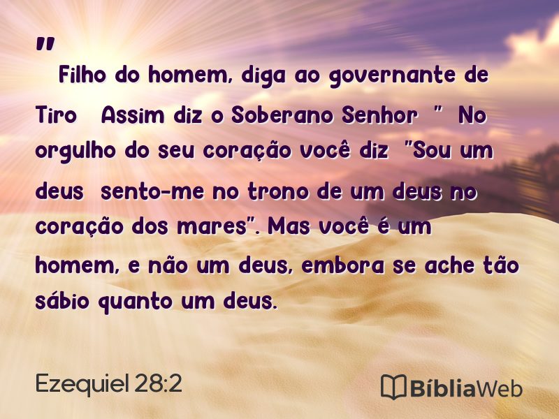 Ezequiel 28:2 em imagem para compartilhar