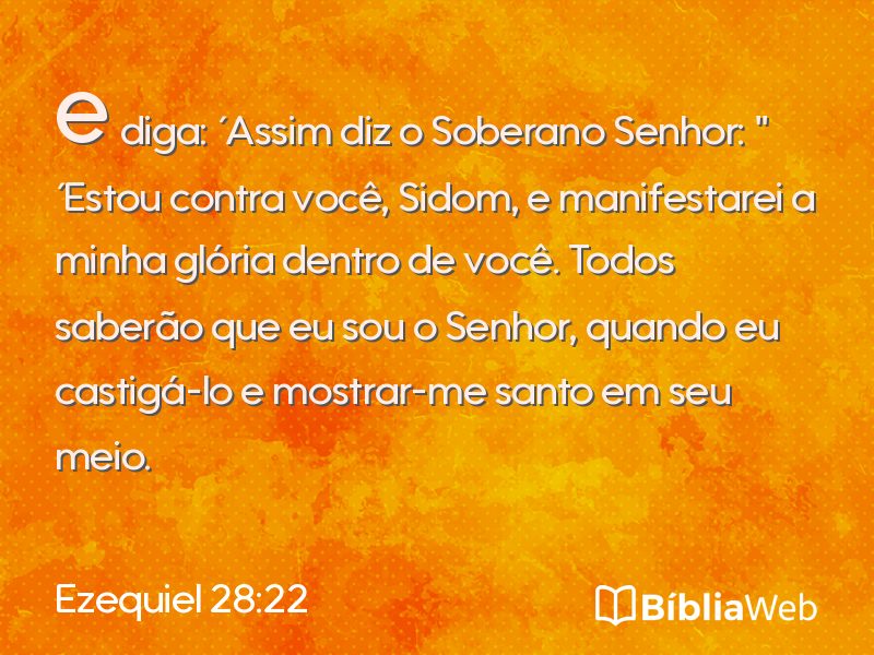 Ezequiel 28:22 em imagem para compartilhar