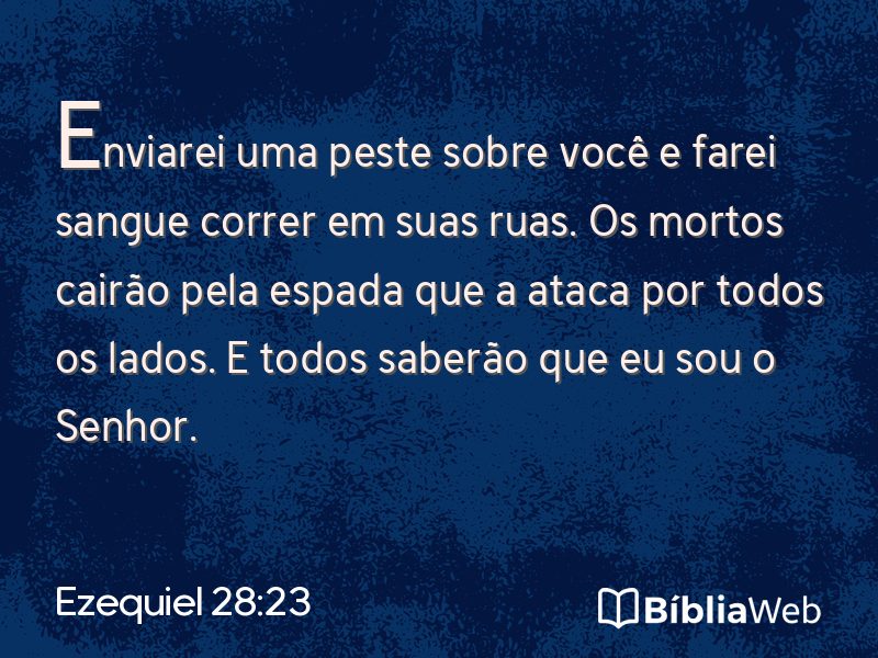Ezequiel 28:23 em imagem para compartilhar