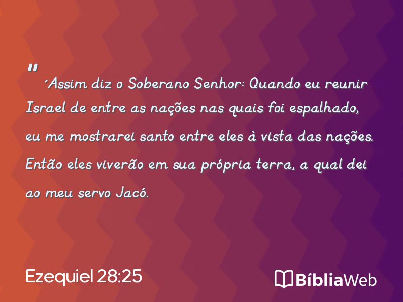 Ezequiel 28:25 em imagem para compartilhar