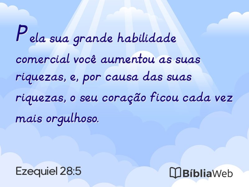 Ezequiel 28:5 em imagem para compartilhar