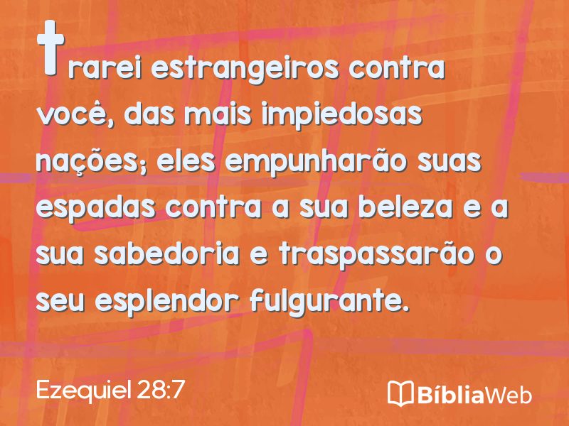 Ezequiel 28:7 em imagem para compartilhar