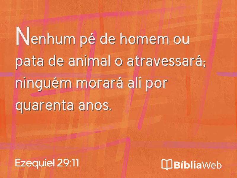 Ezequiel 29:11 em imagem para compartilhar