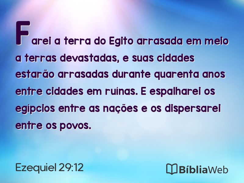 Ezequiel 29:12 em imagem para compartilhar