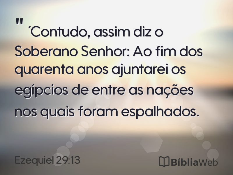 Ezequiel 29:13 em imagem para compartilhar