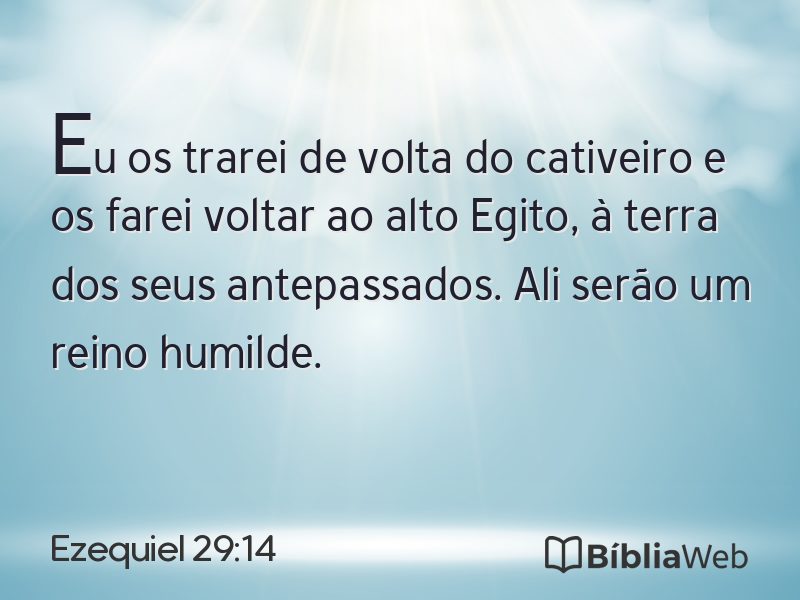Ezequiel 29:14 em imagem para compartilhar