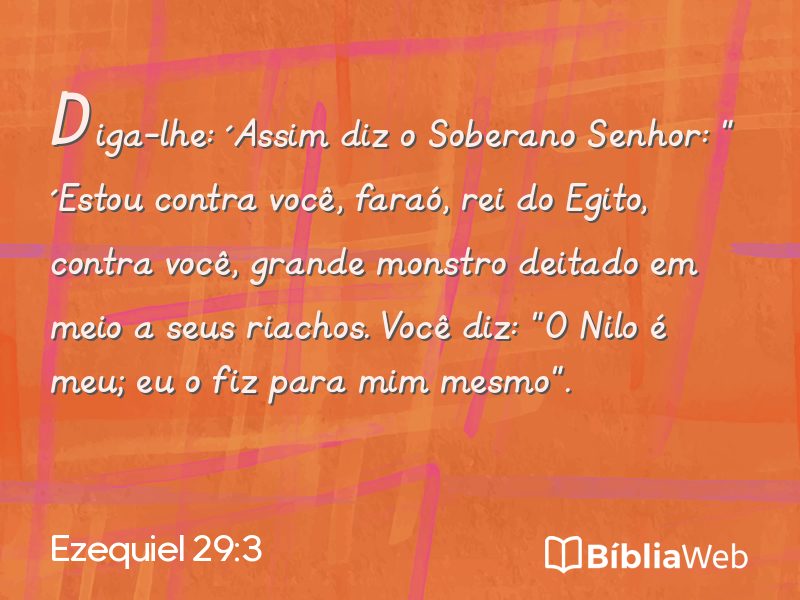 Ezequiel 29:3 em imagem para compartilhar