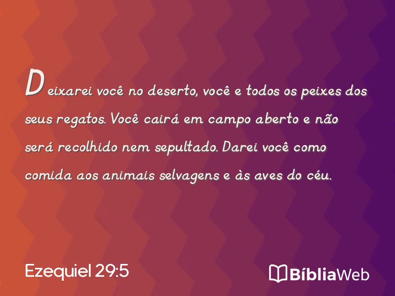 Ezequiel 29:5 em imagem para compartilhar
