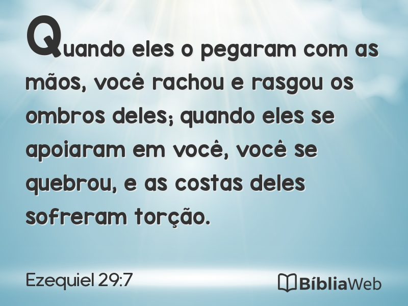 Ezequiel 29:7 em imagem para compartilhar
