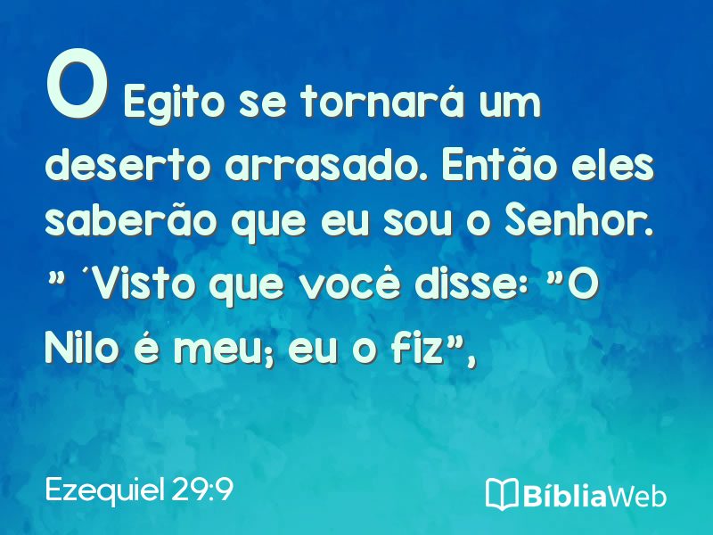 Ezequiel 29:9 em imagem para compartilhar
