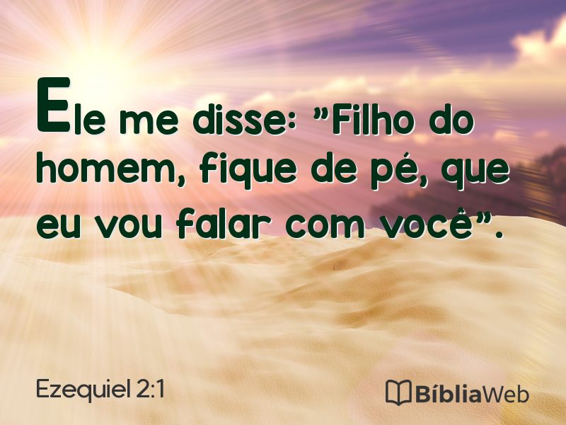 Ezequiel 2:1 em imagem para compartilhar