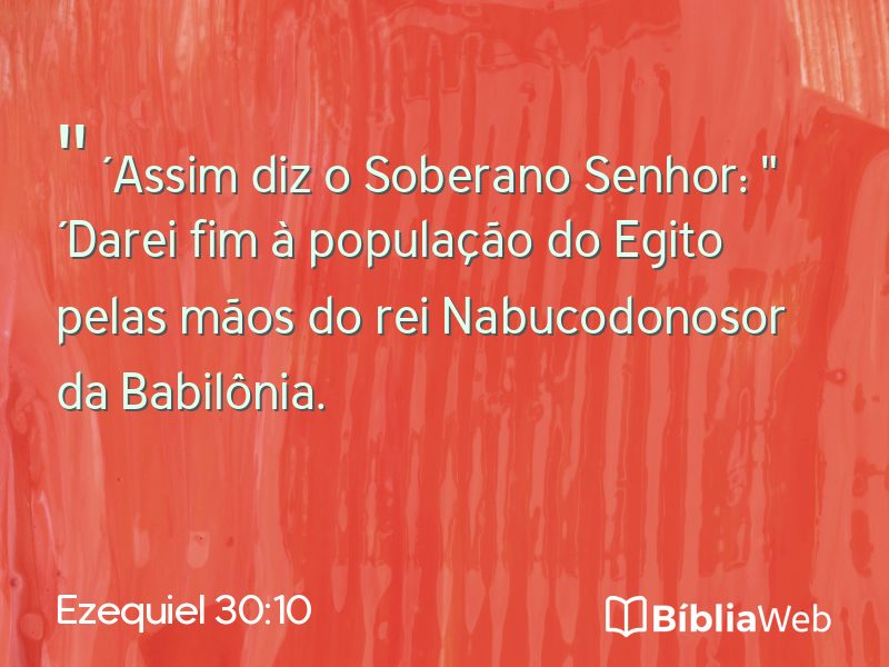 Ezequiel 30:10 em imagem para compartilhar