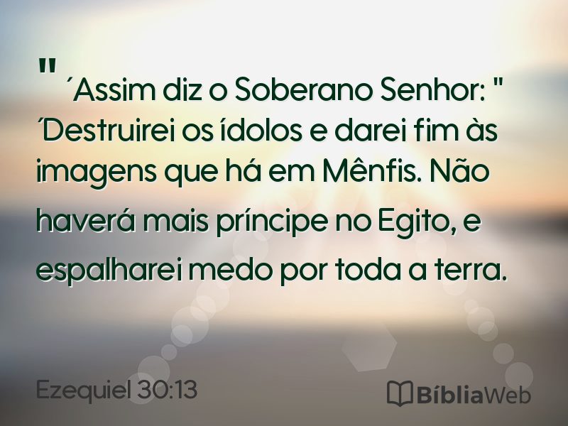 Ezequiel 30:13 em imagem para compartilhar