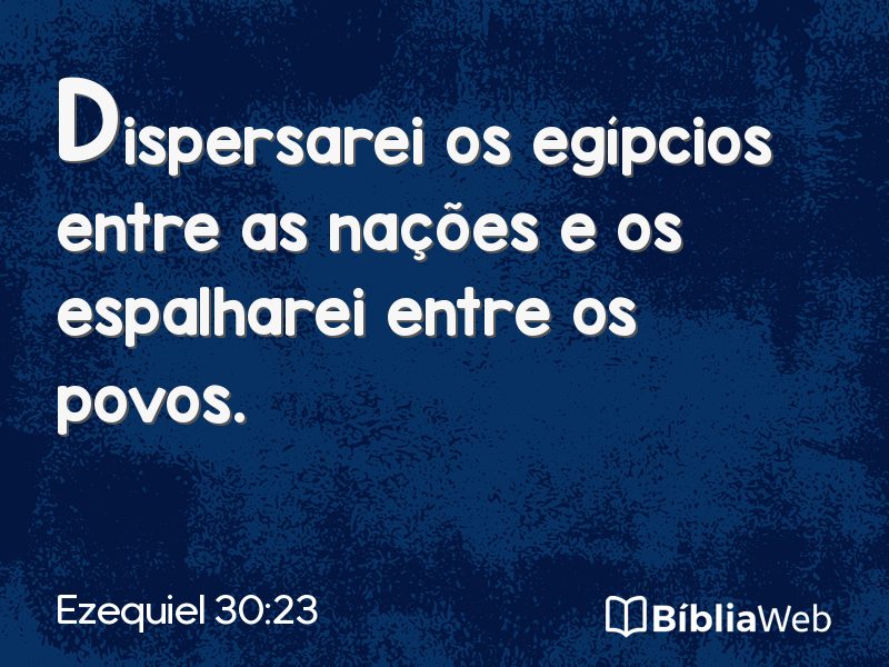 Ezequiel 30:23 em imagem para compartilhar