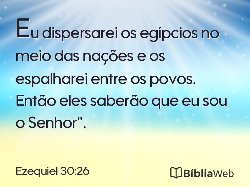 Ezequiel 30:26 em imagem para compartilhar