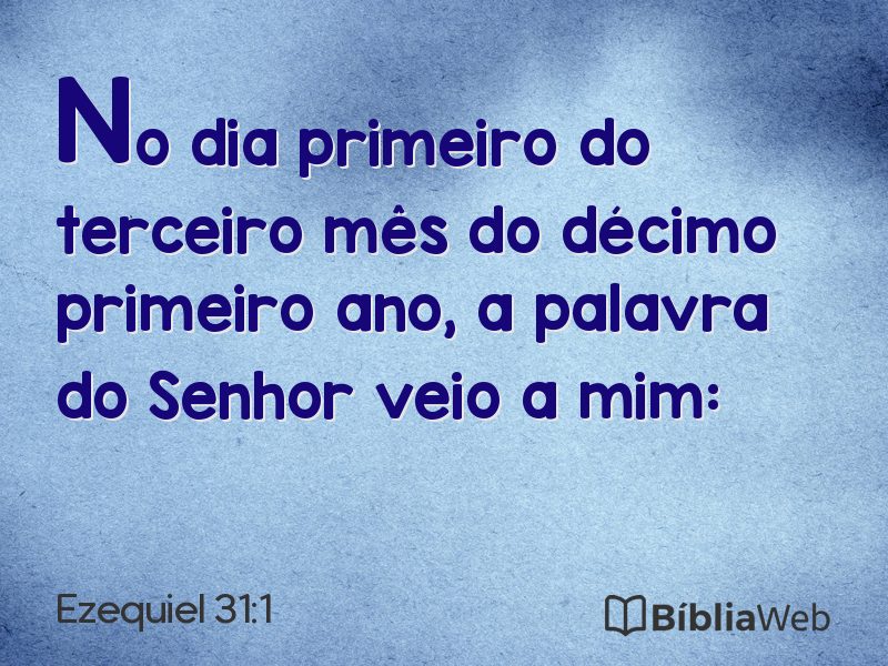 Ezequiel 31:1 em imagem para compartilhar