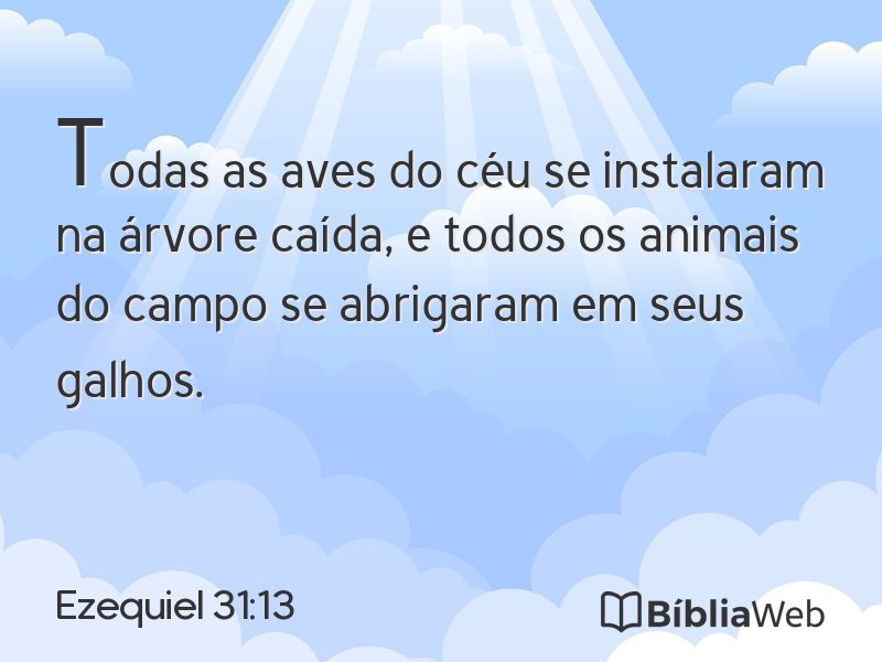 Ezequiel 31:13 em imagem para compartilhar