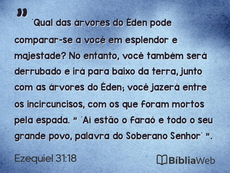 Ezequiel 31:18 em imagem para compartilhar