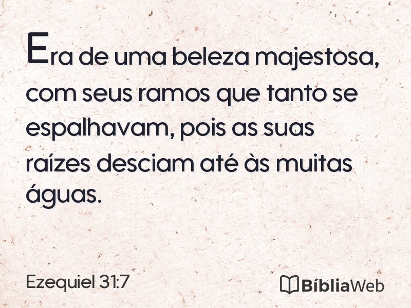 Ezequiel 31:7 em imagem para compartilhar