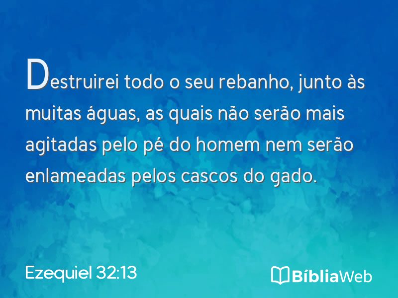 Ezequiel 32:13 em imagem para compartilhar