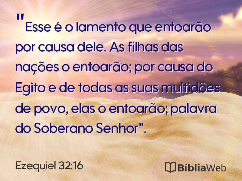 Ezequiel 32:16 em imagem para compartilhar