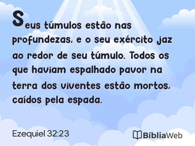 Ezequiel 32:23 em imagem para compartilhar