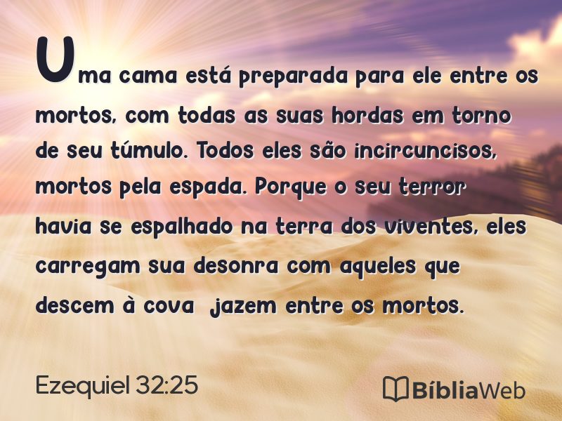 Ezequiel 32:25 em imagem para compartilhar