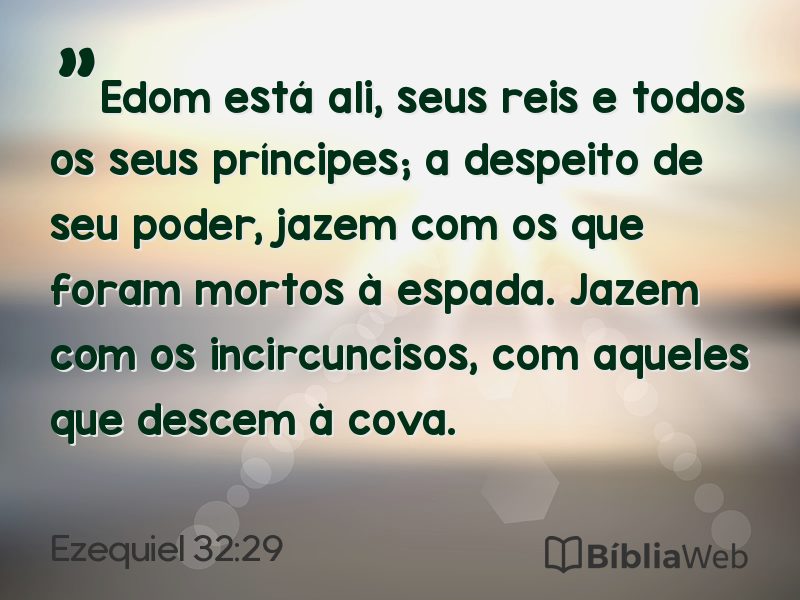 Ezequiel 32:29 em imagem para compartilhar