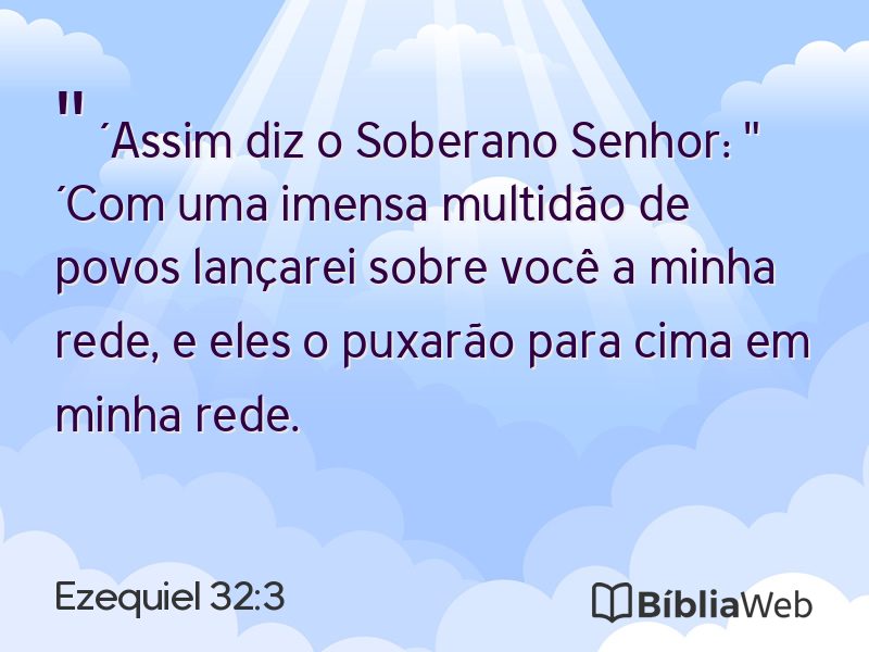 Ezequiel 32:3 em imagem para compartilhar