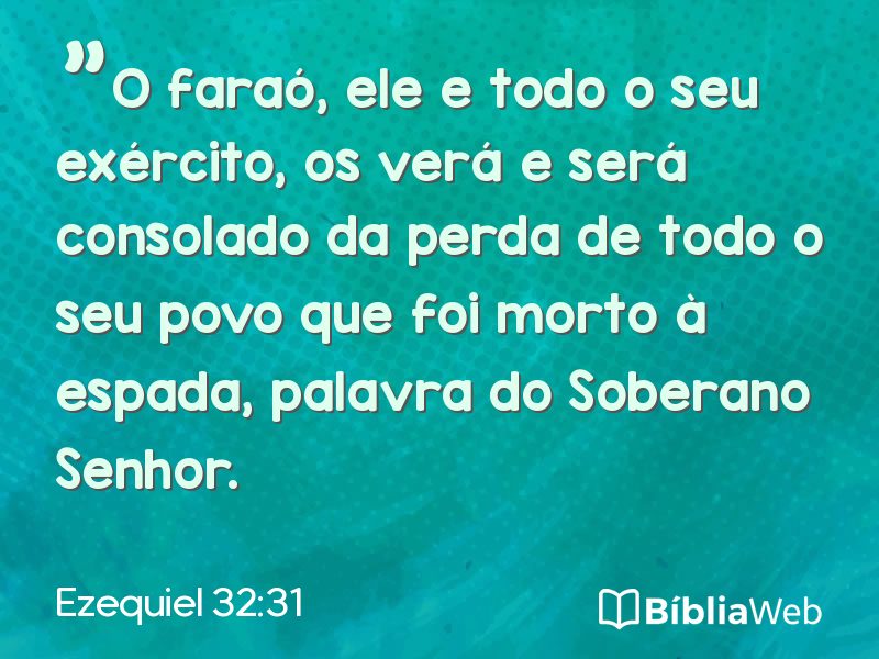 Ezequiel 32:31 em imagem para compartilhar