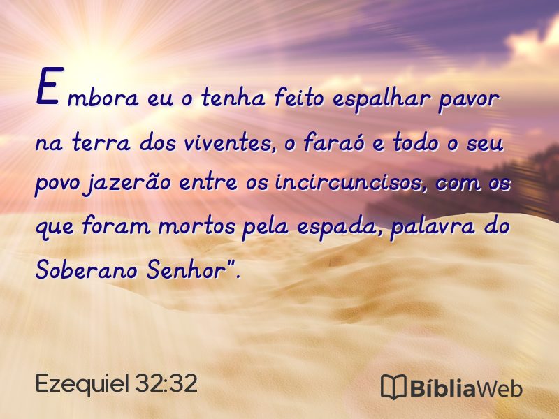 Ezequiel 32:32 em imagem para compartilhar
