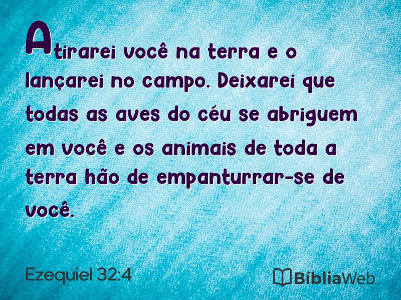 Ezequiel 32:4 em imagem para compartilhar