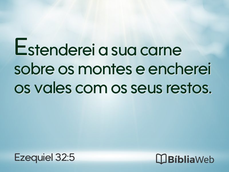 Ezequiel 32:5 em imagem para compartilhar
