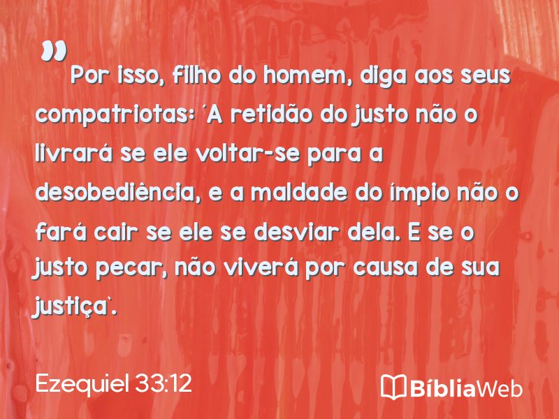 Ezequiel 33:12 em imagem para compartilhar