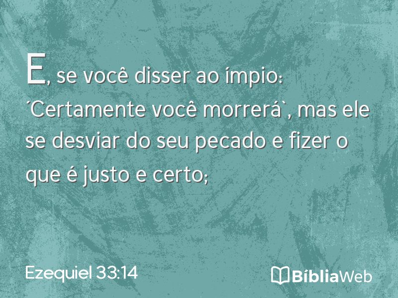 Ezequiel 33:14 em imagem para compartilhar
