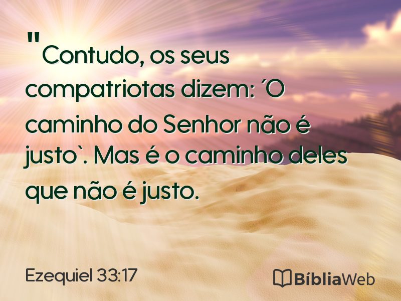 Ezequiel 33:17 em imagem para compartilhar