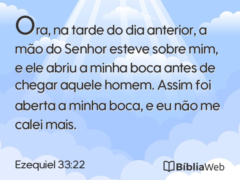 Ezequiel 33:22 em imagem para compartilhar