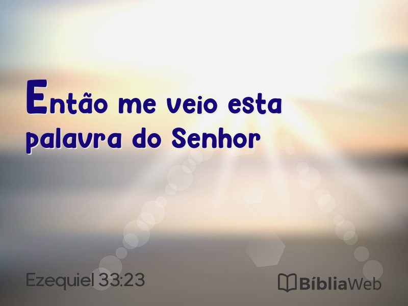 Ezequiel 33:23 em imagem para compartilhar
