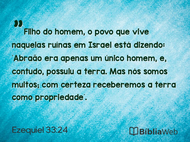 Ezequiel 33:24 em imagem para compartilhar