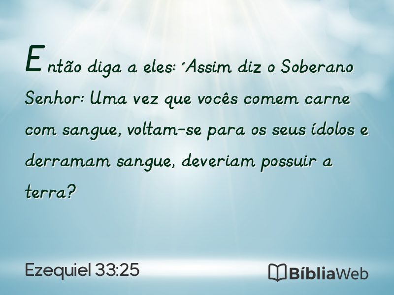 Ezequiel 33:25 em imagem para compartilhar