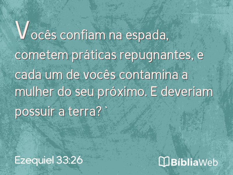 Ezequiel 33:26 em imagem para compartilhar