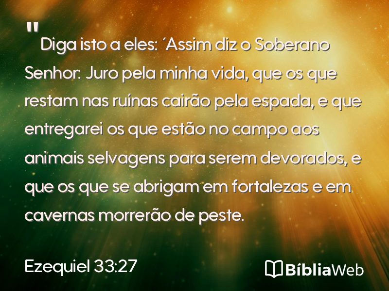 Ezequiel 33:27 em imagem para compartilhar