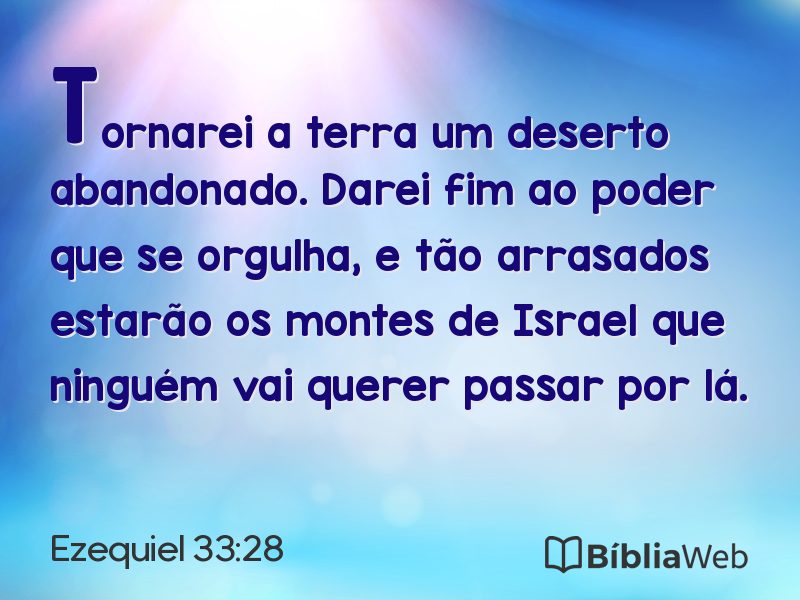 Ezequiel 33:28 em imagem para compartilhar