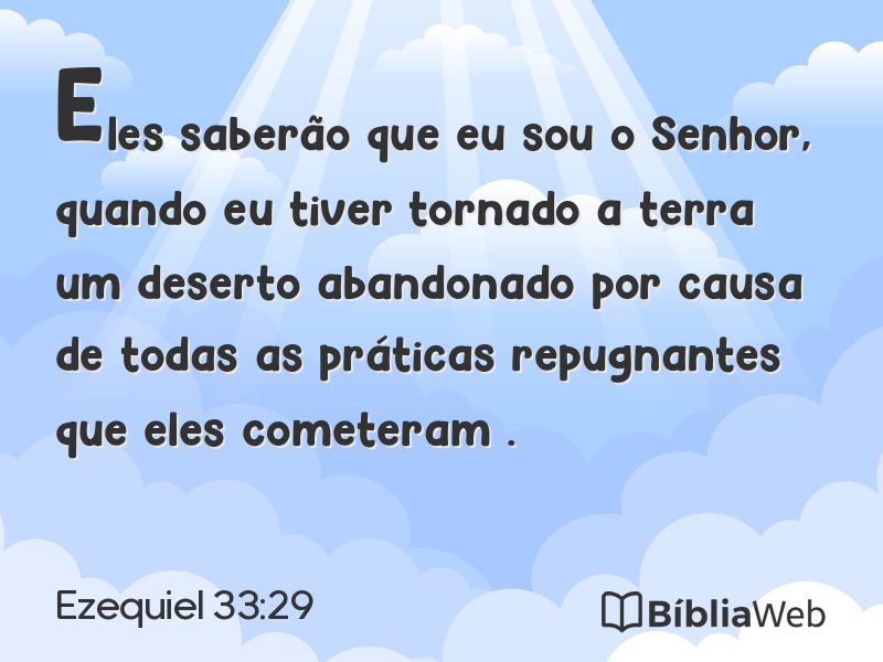 Ezequiel 33:29 em imagem para compartilhar